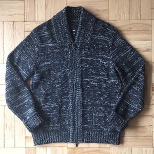 Vince - Heather Gray Wool Zip Sweater - M